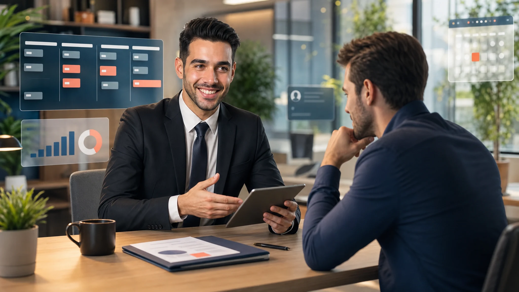 Adam working in a modern sales studio