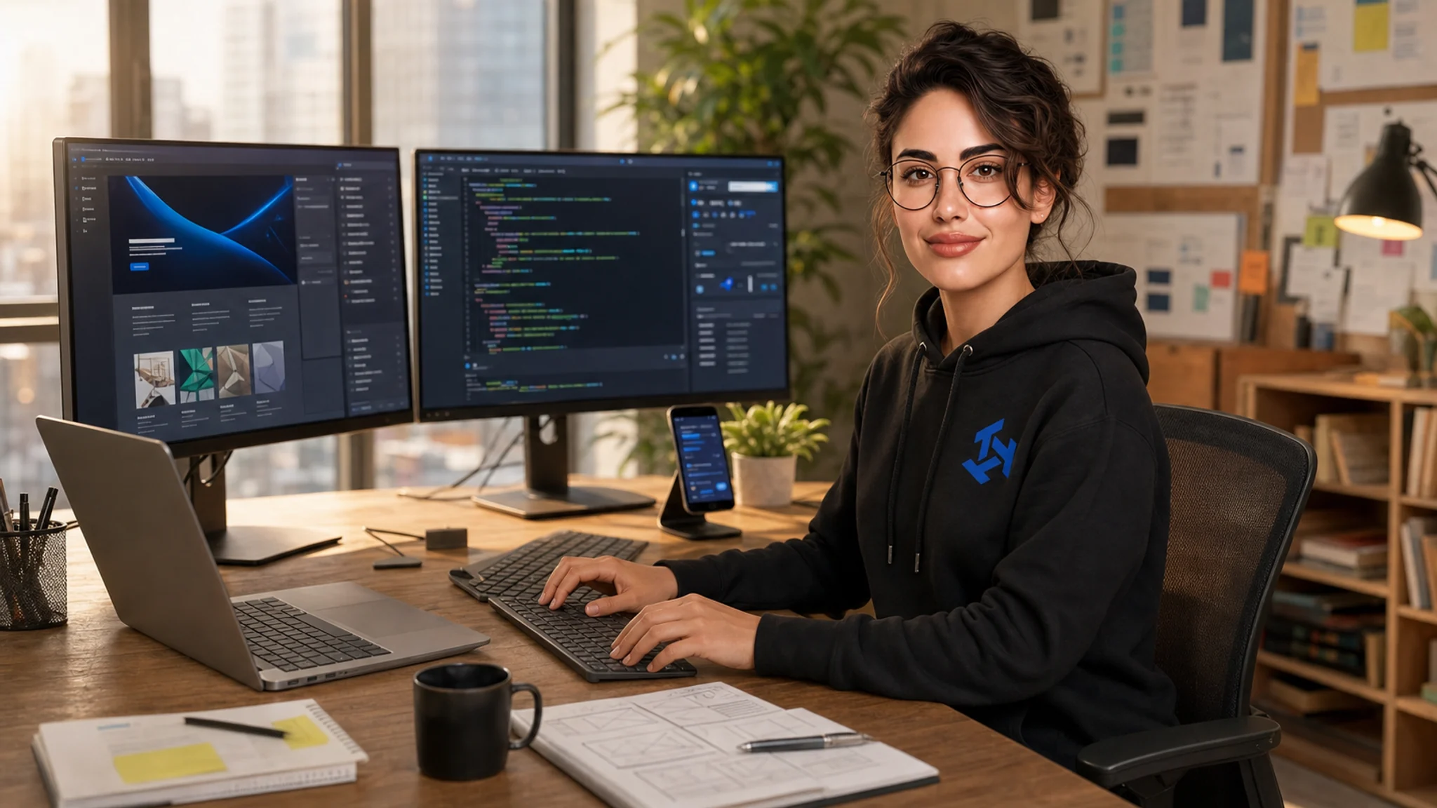 The AI Engineer building and shipping software in a modern studio